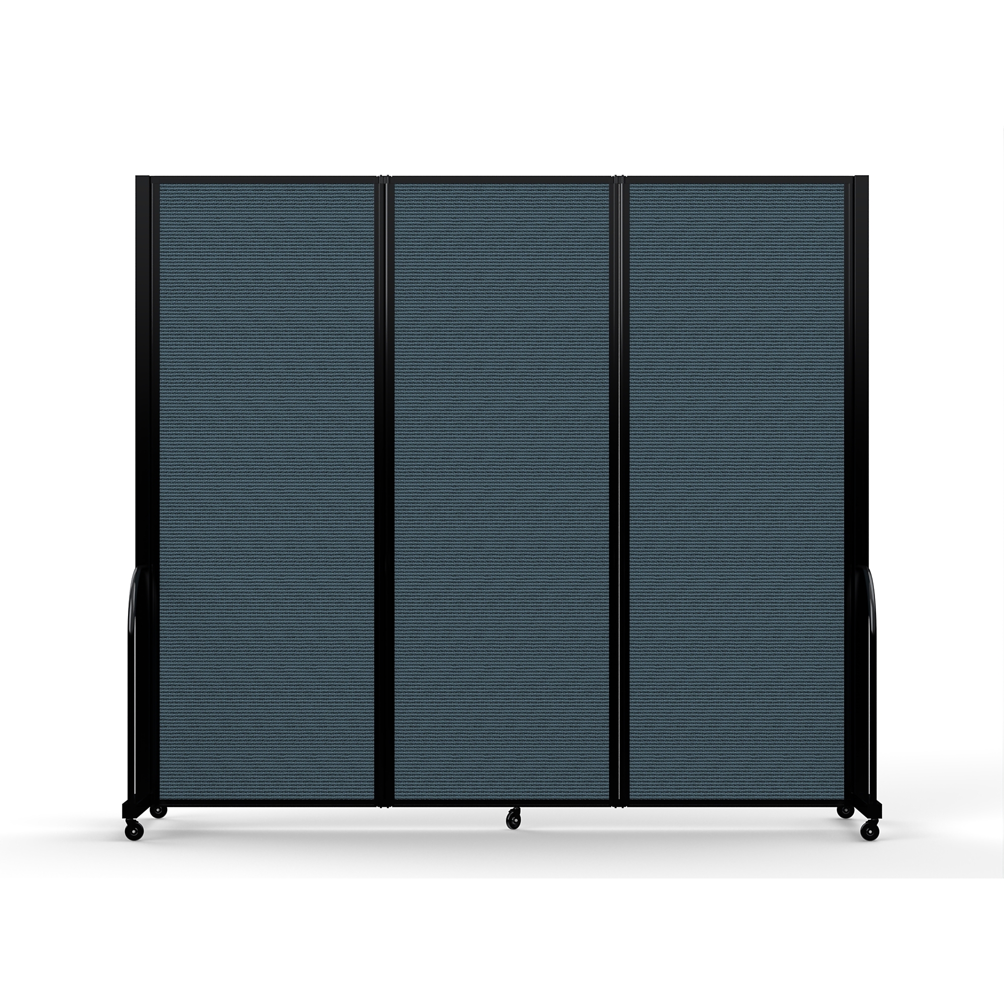 Screenflex Full Motion Divider — 7ft. 6in. x 8ft. 7in., Black Frame, Lake, Model# FSH-763-B-DB